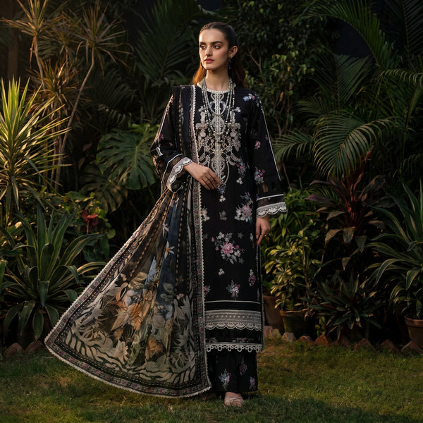 Embroidered Lawn 3-Piece with Chiffon Dupatta — Patch Series 2026