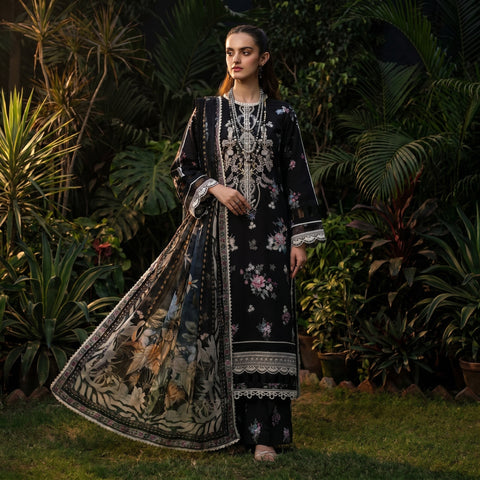 Embroidered Lawn 3-Piece with Chiffon Dupatta — Patch Series 2026