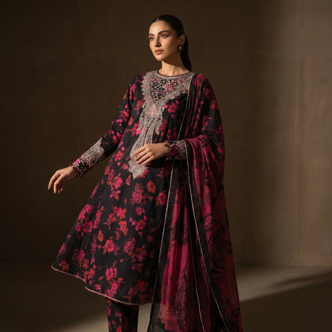 Embroidered Lawn 3-Piece with Chiffon Dupatta — Patch Series 2026