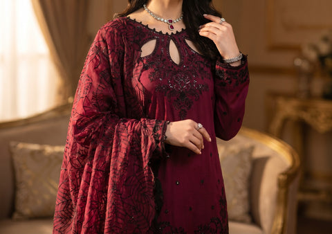 Sequin Embroidered Lawn 3-Piece with Swiss Dupatta — Mehfil Collection 2026