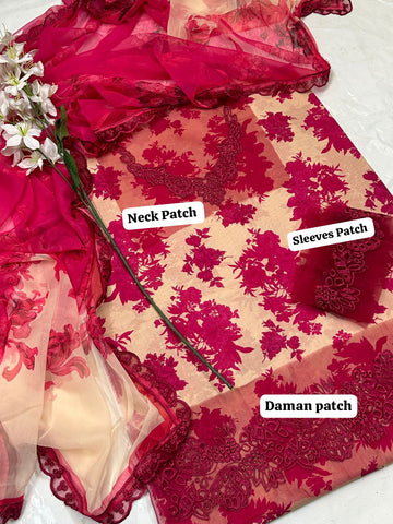 Embroidered Lawn 3-Piece with Chiffon Dupatta — Patch Series 2026
