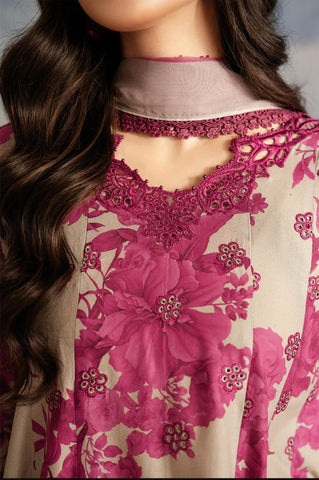 Embroidered Lawn 3-Piece with Chiffon Dupatta — Patch Series 2026