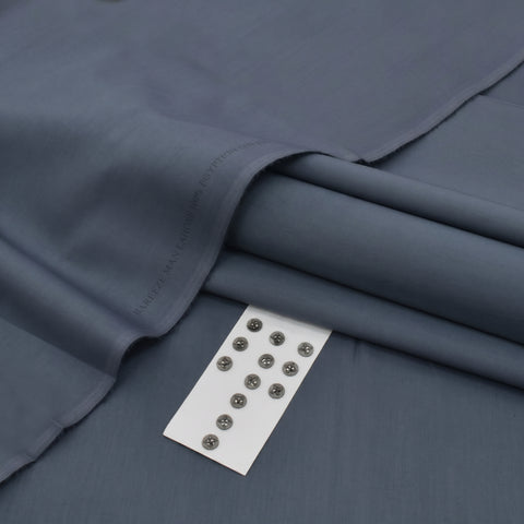 Steel Grey Soft Cotton Unstitched Suit — Men's Collection 2026
