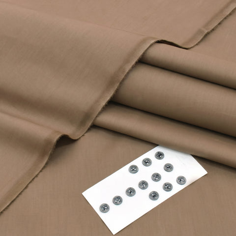 Coco Brown Soft Cotton Unstitched Suit — Men's Collection 2026