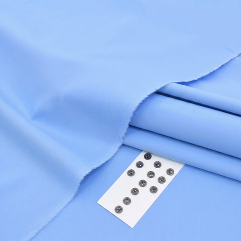 Sky Blue Soft Cotton Unstitched Suit — Men's Collection 2026