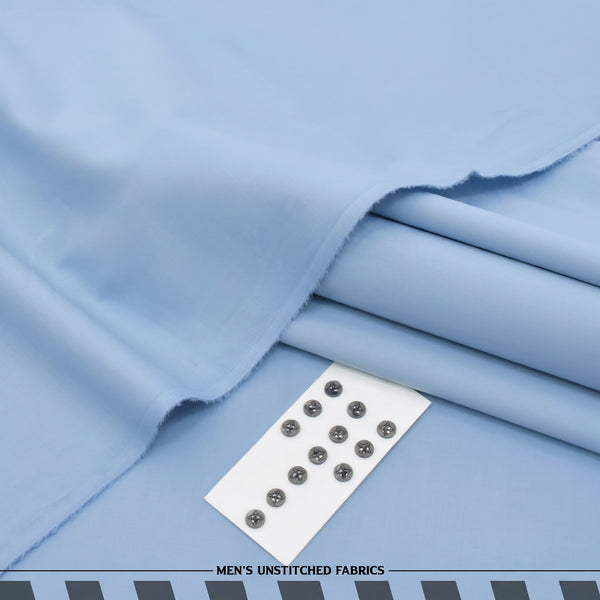 Cadet Blue Soft Cotton Unstitched Suit — Men's Collection 2026