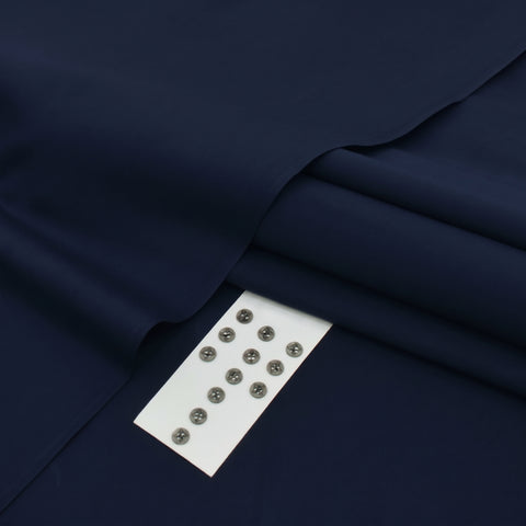 Denim Blue Soft Cotton Unstitched Suit — Men's Collection 2026