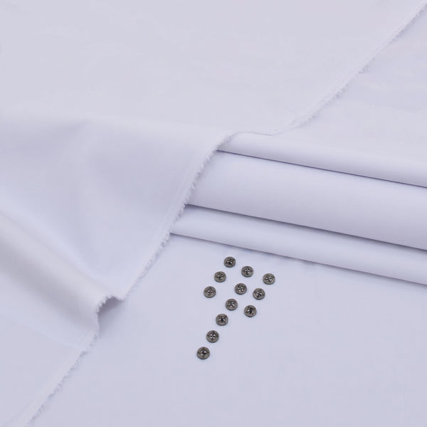 White Soft Cotton Unstitched Suit — Men's Collection 2026