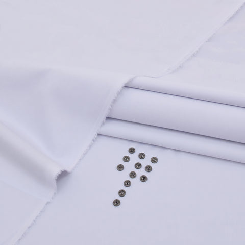 White Soft Cotton Unstitched Suit — Men's Collection 2026