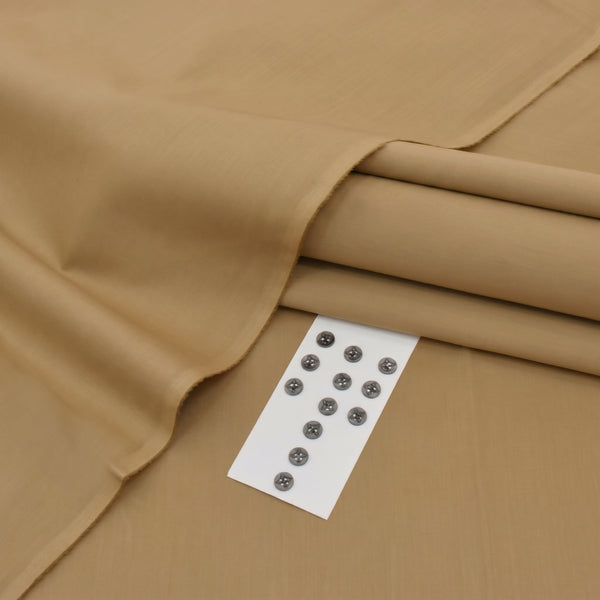 Camel Soft Cotton Unstitched Suit — Men's Collection 2026