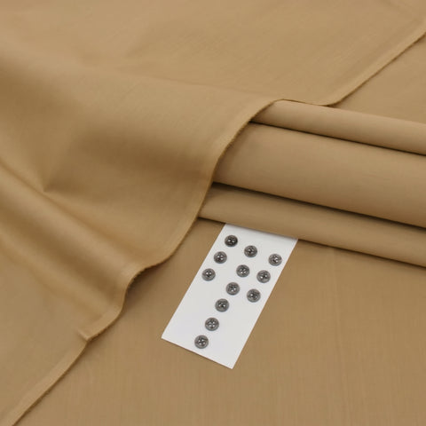 Camel Soft Cotton Unstitched Suit — Men's Collection 2026